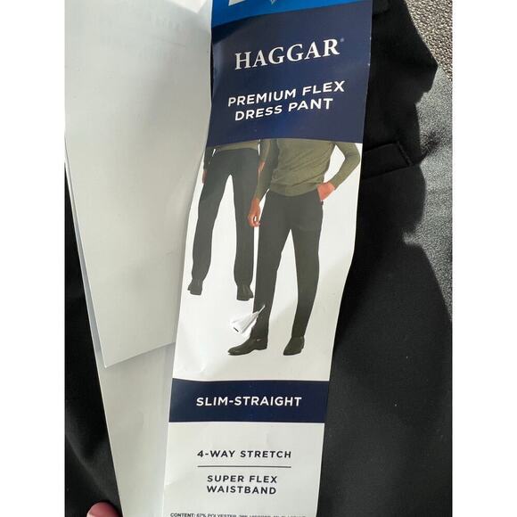 Men's Haggar Slim Straight Dress Pant, NWT, 36"x30", black - Picture 9 of 9